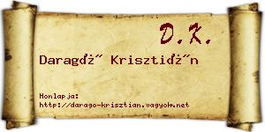 Daragó Krisztián névjegykártya