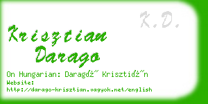 krisztian darago business card